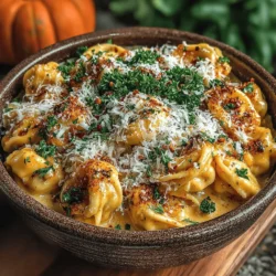 Creamy Pumpkin Alfredo Tortellini Recipe