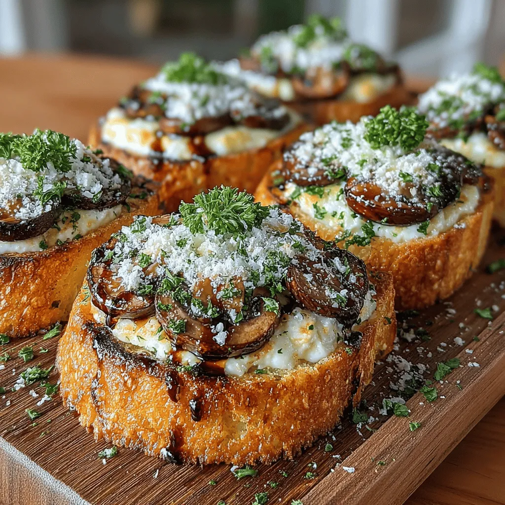 When it comes to quick yet impressive appetizers, Savory Creamy Parmesan Mushroom Toasts stand out as a delightful choice. This dish combines the earthy flavors of sautéed mushrooms with a luscious, creamy sauce, all served atop crispy toasted bread. Whether you're hosting a gathering or simply enjoying a cozy night in, these toasts are sure to please both mushroom enthusiasts and those in search of a savory snack. The best part? This recipe features simple, accessible ingredients that come together effortlessly to create a mouthwatering treat.