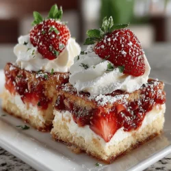 Strawberry desserts hold a special place in the hearts of many, celebrated for their vibrant color, sweet flavor, and refreshing qualities. From classic strawberry shortcakes to creamy cheesecakes, the versatility of strawberries allows them to shine in a variety of culinary creations. Among these delightful options, Chilly Strawberry Bliss Bars stand out as a unique and appealing choice. These bars are a perfect blend of flavors and textures, making them an ideal dessert for any occasion—be it a summer picnic, a cozy winter gathering, or a festive celebration.