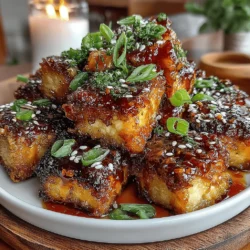 Crispy Garlic Tofu with Sweet Chili is a dish that tantalizes the taste buds with its delightful combination of textures and flavors. The crispy exterior, infused with savory garlic notes, contrasts beautifully with the sweet and spicy chili sauce, creating an irresistible culinary experience. This dish is not only a feast for the palate but also an excellent option for those seeking a healthier, plant-based meal. Whether served as an appetizer or as a main course alongside rice and vegetables, crispy garlic tofu is sure to impress both vegans and non-vegans alike.