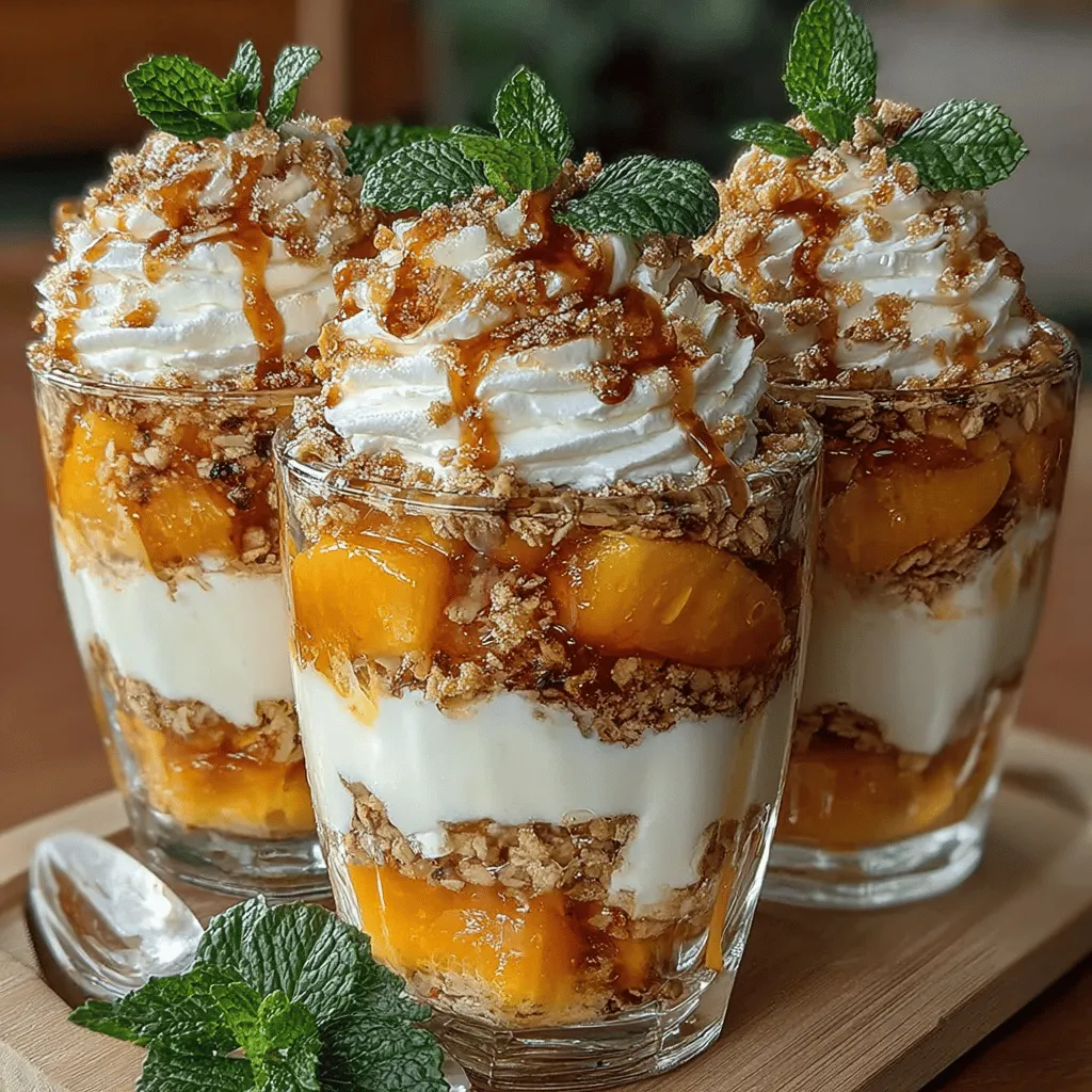 Peaches are the crown jewel of this parfait. Not only do they contribute a delightful sweetness, but they are also packed with nutrients. Rich in vitamins A and C, peaches support healthy skin and a robust immune system. Additionally, they are a good source of antioxidants, which help combat oxidative stress in the body. Their juicy flesh and fragrant aroma enhance the overall flavor profile of the parfait, providing a taste of summer in every bite.