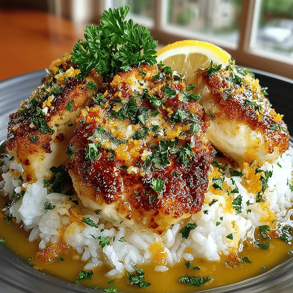 Zesty Lemon Parmesan Chicken & Rice is a dish that beautifully marries vibrant flavors with comforting textures. Ideal for busy weeknights or special family gatherings, this recipe shines with its bright lemon notes, the rich umami of Parmesan cheese, and the succulence of perfectly cooked chicken. This harmonious blend not only tantalizes the taste buds but also presents a visually appealing plate that is sure to impress your guests.