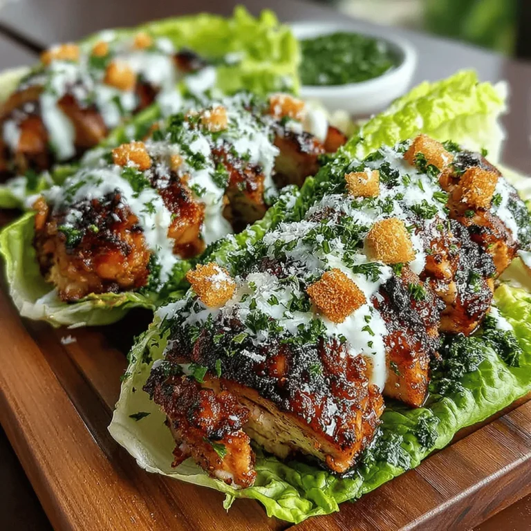 The Caesar salad is a beloved classic that has graced tables around the world for decades. With its creamy dressing, crunchy romaine, and savory toppings, it’s no wonder that it has become a staple in many households. However, as health-conscious eating continues to gain popularity, there has been a significant shift toward lighter, more versatile meal options. Enter Grilled Chicken Caesar Lettuce Wraps—an innovative take on the traditional Caesar salad that combines the best of both worlds.
