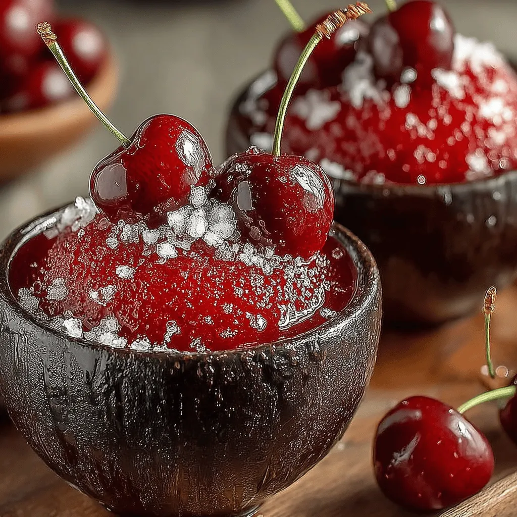 As summer approaches, the craving for refreshing and tantalizing desserts becomes irresistible. Among the myriad of frozen treats, cherry sorbet stands out as a vibrant and flavorful choice, perfect for hot days. Traditionally smooth and creamy, this recipe introduces an exciting twist by incorporating a crispy texture, elevating the classic sorbet experience to new heights. This unique feature not only enhances the visual appeal of the dessert but also adds an unexpected crunch that complements the juicy sweetness of fresh cherries.