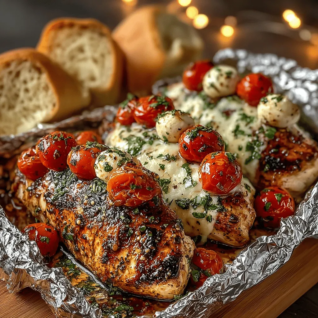 Caprese Chicken Foil Packets are a delightful culinary creation that beautifully combines the classic flavors of a Caprese salad with the heartiness of chicken. This dish is not only visually appealing but also boasts a medley of fresh ingredients that come together in a hassle-free cooking method. The ease of preparation makes it an excellent option for busy weeknights or casual gatherings, allowing you to serve a gourmet-style meal with minimal effort.