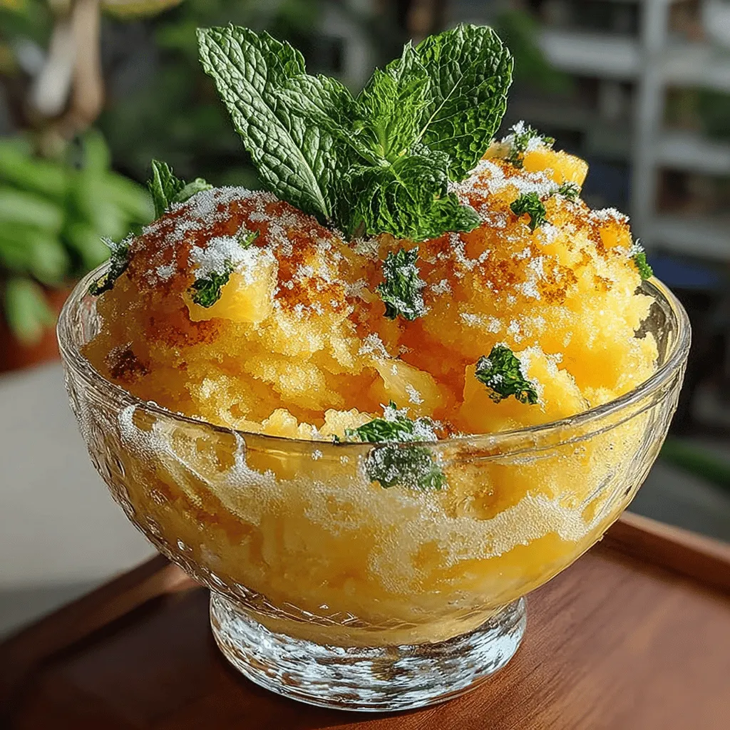 As the sun shines brightly and the temperatures rise, there's nothing quite as refreshing as a scoop of sorbet. The Tropical Paradise Pineapple Sorbet is a perfect embodiment of summertime bliss, showcasing the vibrant flavors of fresh pineapple. This delightful treat not only quenches your thirst but also transports you to a tropical getaway with every spoonful. Made from simple, wholesome ingredients, this sorbet is an ideal choice for a light dessert or a refreshing palate cleanser after a meal.