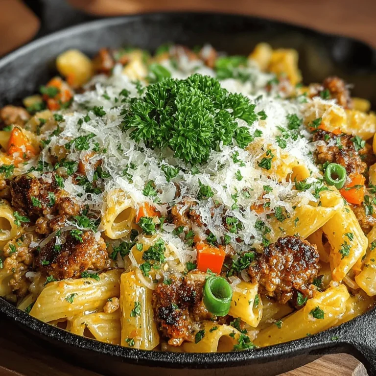 When it comes to weeknight meals, few dishes can rival the deliciousness and simplicity of the Buffalo Bliss Turkey Pasta Skillet. This vibrant and hearty dish brings together the spicy, tangy notes of buffalo sauce with the satisfying comfort of pasta, creating a meal that promises to please both palate and appetite. Whether you’re a busy professional, a parent juggling family schedules, or simply someone looking for an easy yet flavorful dinner, this recipe is your go-to solution. Not only does it come together in a breeze, but it also caters to a variety of dietary preferences, making it an ideal choice for families and individuals alike.