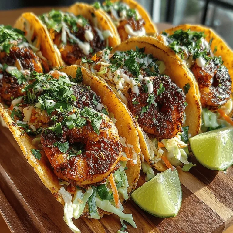Shrimp tacos have surged in popularity in modern cuisine, captivating food lovers with their fresh taste and delightful textures. The combination of succulent shrimp, zesty seasonings, and vibrant toppings makes these tacos a standout choice for summer gatherings or a quick weeknight dinner. With each bite, you experience a burst of flavor that is both satisfying and refreshing. This recipe for Zesty Shrimp Tacos with Lemon Slaw promises to tantalize your taste buds and leave you craving more.