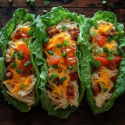 In the realm of modern cooking, few dishes can boast the delightful combination of flavors and textures that savory chicken bacon ranch lettuce wraps offer. This recipe marries tender, juicy chicken with the satisfying crunch of crispy bacon and the creamy richness of ranch dressing, all enveloped in crisp, fresh lettuce leaves. Whether you’re looking to satisfy a craving or seeking a nutritious, low-carb meal option, these wraps deliver on every front. They are ideal for a casual weeknight dinner, a light lunch, or even as a crowd-pleasing appetizer for gatherings, making them a versatile addition to any culinary repertoire.