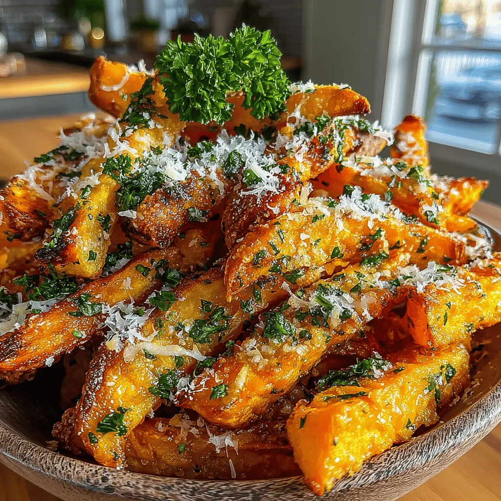 Sweet potato fries have emerged as a popular choice for those seeking a healthier alternative to traditional potato fries. Their naturally sweet flavor, combined with a crispy texture, makes them an irresistible snack or side dish. The Crispy Parmesan Garlic Sweet Potato Fries take this beloved dish to the next level, infusing it with savory garlic and the rich, nutty flavor of Parmesan cheese. Whether you’re serving them at a party, enjoying a casual meal at home, or looking for a wholesome snack, these fries are versatile enough to fit any occasion.