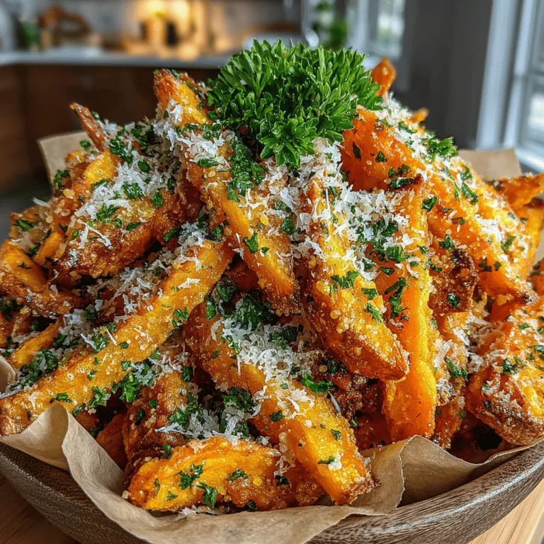 Sweet potato fries have emerged as a popular choice for those seeking a healthier alternative to traditional potato fries. Their naturally sweet flavor, combined with a crispy texture, makes them an irresistible snack or side dish. The Crispy Parmesan Garlic Sweet Potato Fries take this beloved dish to the next level, infusing it with savory garlic and the rich, nutty flavor of Parmesan cheese. Whether you’re serving them at a party, enjoying a casual meal at home, or looking for a wholesome snack, these fries are versatile enough to fit any occasion.