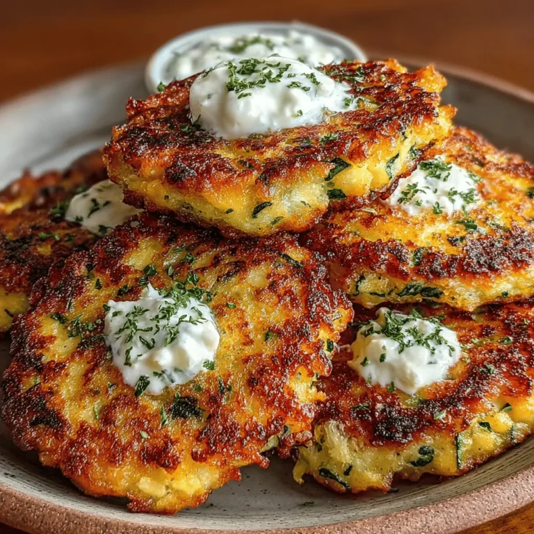 Zucchini fritters have carved out a special place in the hearts of food lovers, emerging as a popular and versatile dish that can be enjoyed at any time of day. These delightful little patties not only serve as an excellent appetizer or snack but can easily transition into a light main course when paired with a salad or dipping sauce. The magic of zucchini fritters lies in their ability to marry fresh vegetables with rich, tangy flavors, especially when enhanced by the addition of feta cheese. The creamy, salty profile of feta complements the mildness of zucchini, creating a dish that is both satisfying and refreshing.