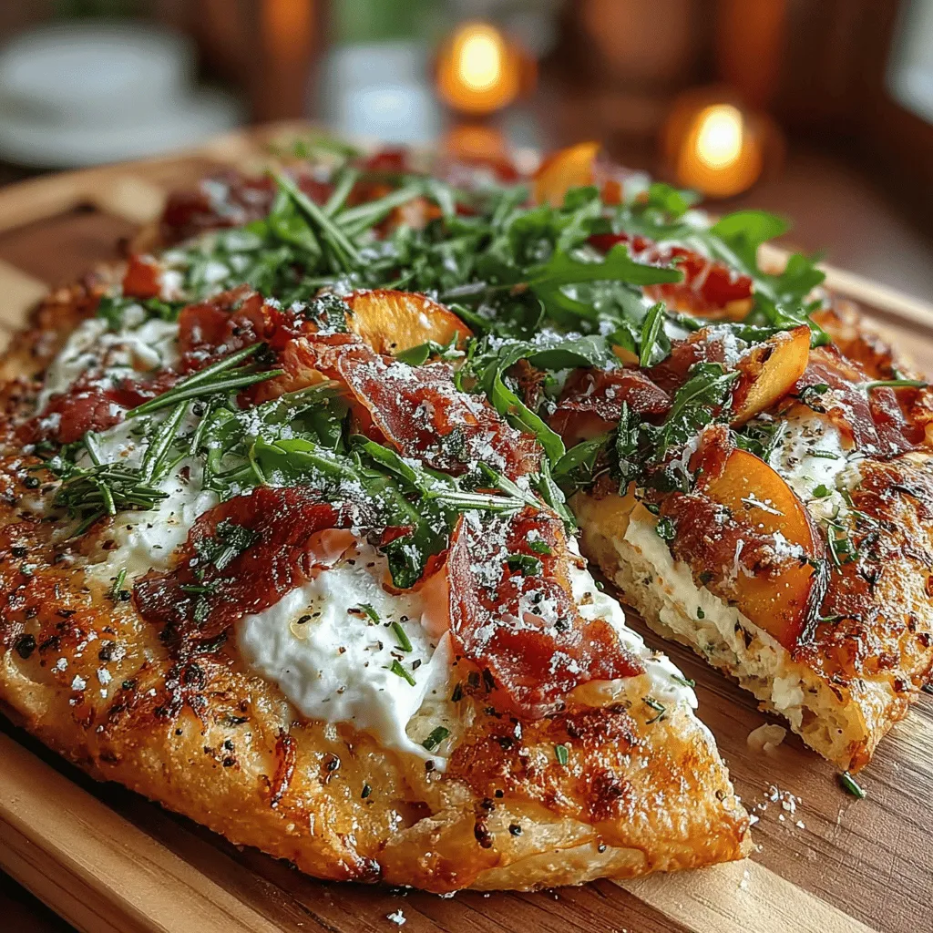 In the world of pizza, creativity knows no bounds. While traditional toppings like pepperoni and mushrooms are mainstays, there's a growing trend that delights the palate with the unexpected fusion of sweet and savory flavors. Our Sweet & Savory Peach & Prosciutto Pizza is a shining example of this culinary innovation. This recipe takes the classic pizza experience and elevates it by marrying the sweetness of ripe peaches with the salty, rich notes of prosciutto, all brought together with creamy cheeses.