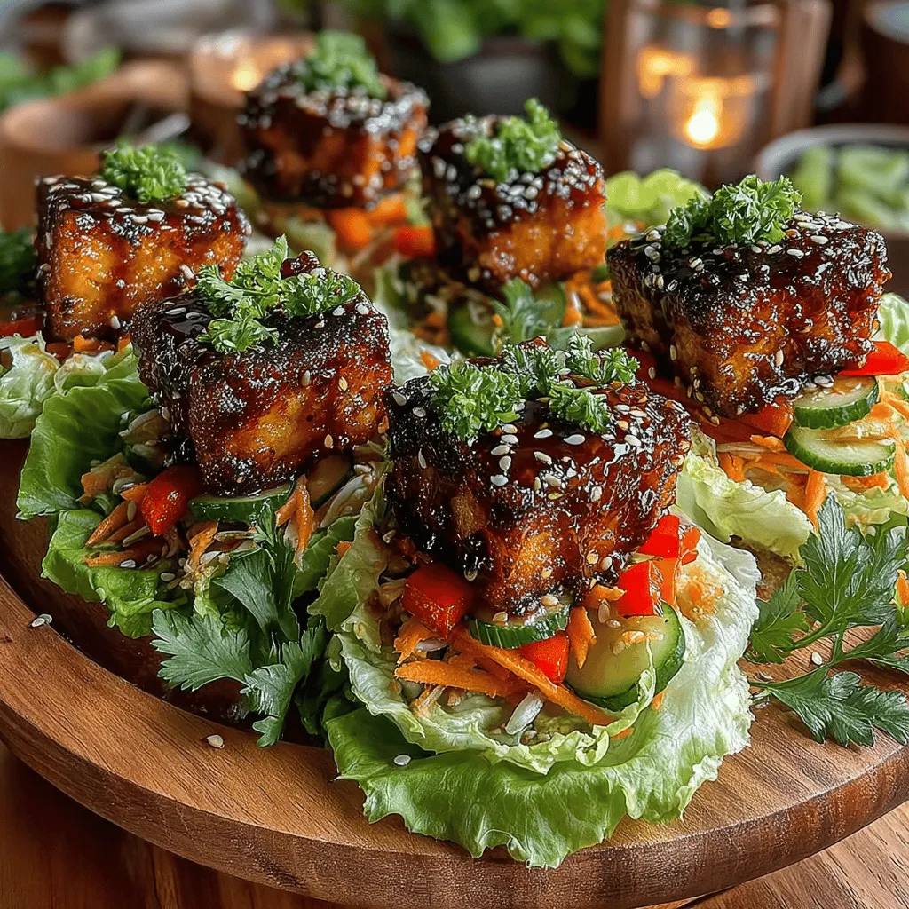 Welcome to the vibrant world of plant-based cuisine, where flavor and health come together in delightful harmony. Today, we’re excited to share a recipe that showcases the versatility of tofu while elevating it with a luscious cherry glaze. Tofu Lettuce Wraps with Cherry Glaze is more than just a dish; it's an experience that brings forth the freshness of seasonal ingredients, allowing you to savor every bite. Whether you're looking for a light lunch, a filling dinner, or a unique appetizer for your next gathering, these wraps promise satisfaction without compromising on nutrition.