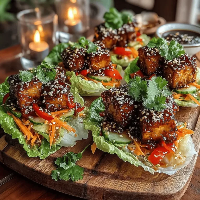 Welcome to the vibrant world of plant-based cuisine, where flavor and health come together in delightful harmony. Today, we’re excited to share a recipe that showcases the versatility of tofu while elevating it with a luscious cherry glaze. Tofu Lettuce Wraps with Cherry Glaze is more than just a dish; it's an experience that brings forth the freshness of seasonal ingredients, allowing you to savor every bite. Whether you're looking for a light lunch, a filling dinner, or a unique appetizer for your next gathering, these wraps promise satisfaction without compromising on nutrition.