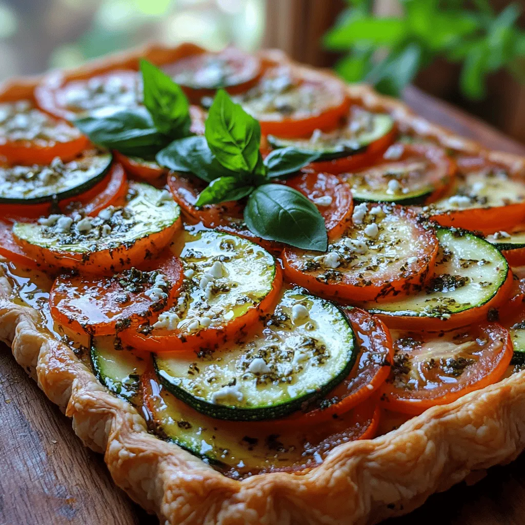 The Savory Zucchini Tomato Feta Tart is a delightful culinary creation that brings together the fresh flavors of summer vegetables, creamy feta, and flaky puff pastry. This dish not only tantalizes the taste buds but also showcases the beauty and versatility of seasonal ingredients. Whether you're hosting a gathering, preparing a family dinner, or enjoying a casual lunch, this savory tart is sure to impress and satisfy.
