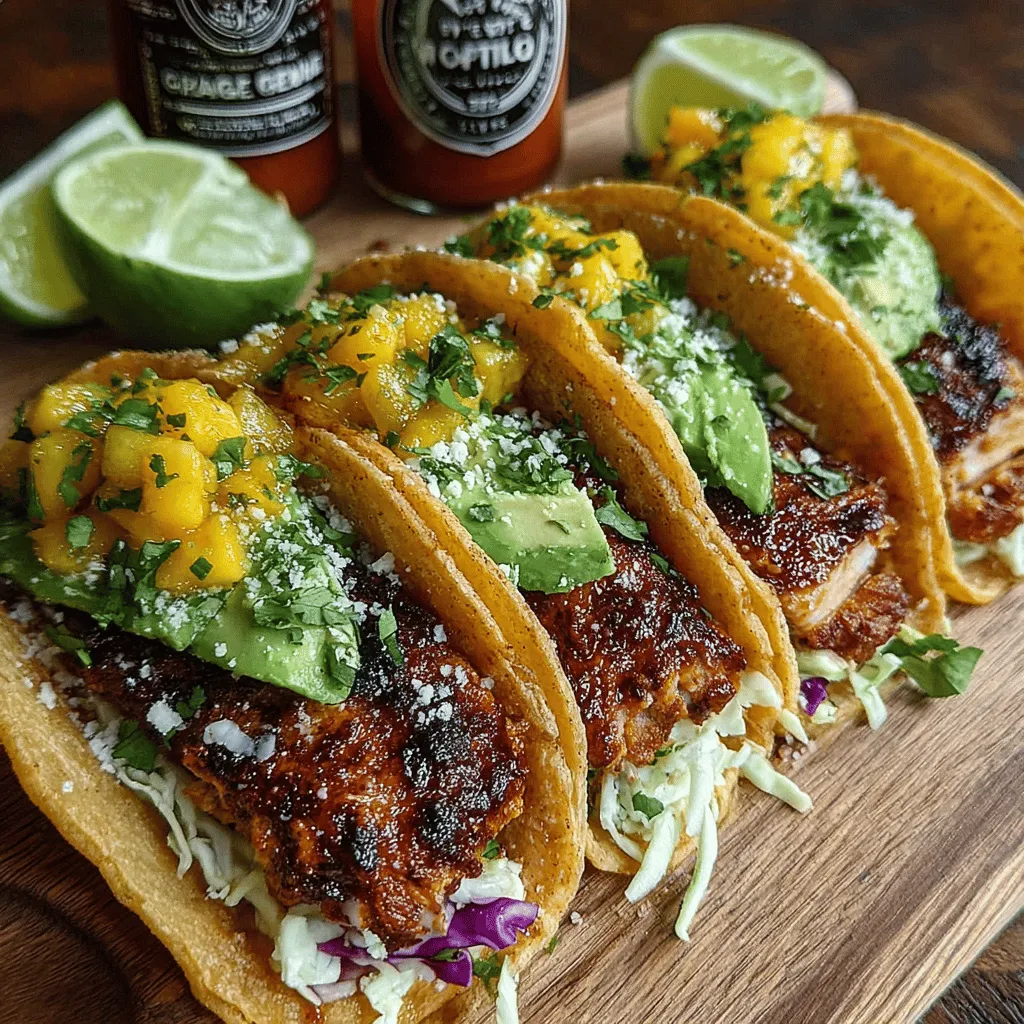 Tacos have long been celebrated as one of the most versatile dishes in the culinary world. Originating from Mexico, these handheld delights can be filled with an endless array of ingredients, making them suitable for any palate and occasion. From classic carne asada to innovative vegetarian options, the taco's adaptability is part of its universal appeal. In this article, we will explore a unique twist on this beloved dish: Sweet & Spicy Mango Chicken Tacos. This recipe combines the succulent flavors of marinated chicken with the tropical sweetness of fresh mango, creating an explosion of taste that is sure to impress.