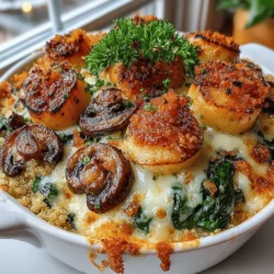 Creamy Spinach Mushroom Quinoa Bake