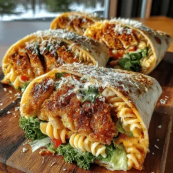 Crispy Chicken Caesar Pasta Wraps: A Flavorful Fusion Delight