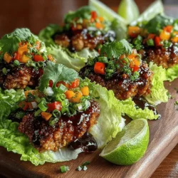 Before diving into the preparation of Chicken Lettuce Wraps with Blueberry Glaze, let's take a closer look at the key components that make this dish stand out. The recipe revolves around three main elements: the chicken filling, the luscious blueberry glaze, and the garnishing components that add both flavor and visual appeal.