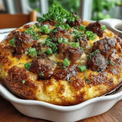 Savory Sausage & Cheddar Grits Casserole