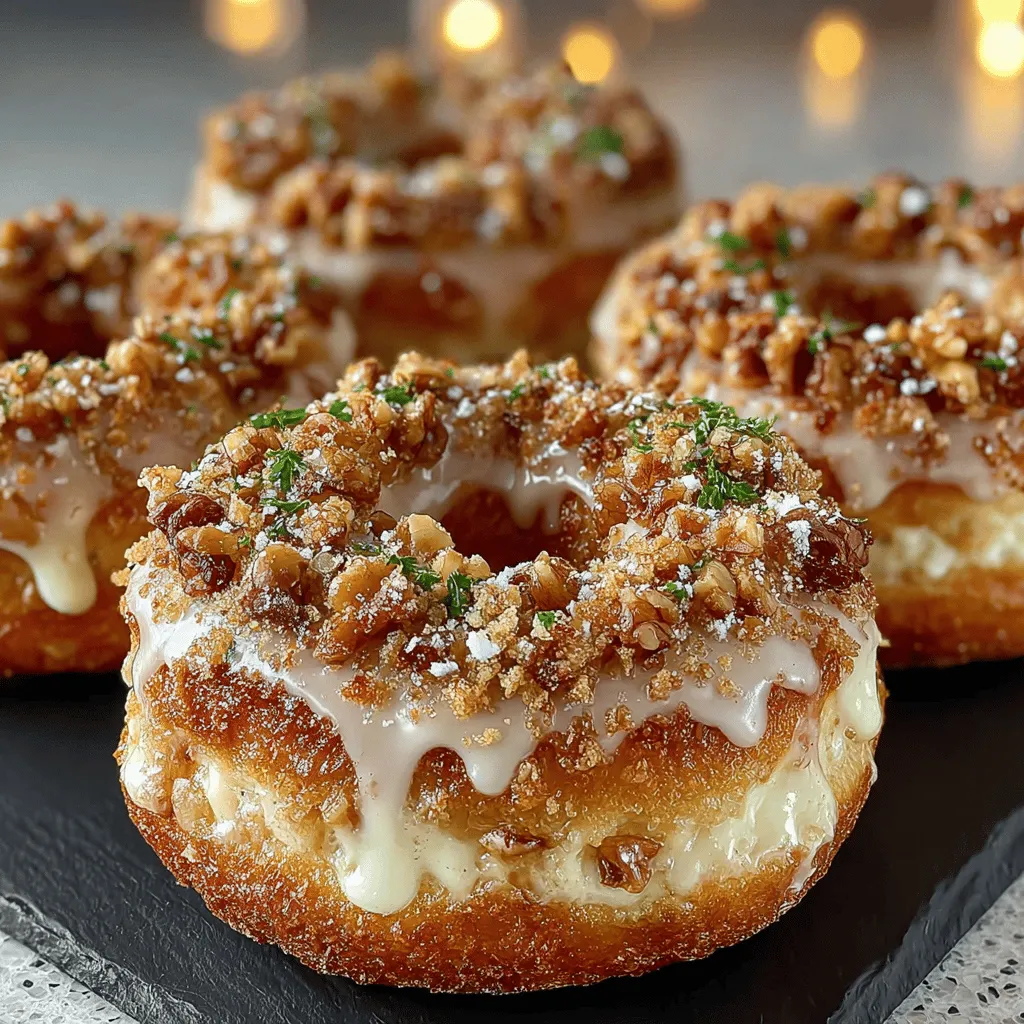 Before diving into the baking process, it’s essential to preheat your oven. Preheating is crucial for ensuring that the baked goods rise properly and achieve an even texture. When you place your donut rings in a preheated oven, they start cooking immediately, which helps to set the structure of the donuts and creates a perfectly fluffy interior. Aim to preheat your oven to <strong>350°F (175°C)</strong> for optimal results.” /></p>
</p>
<h2>Preheating the Oven</h2>
</p>
<p>Before diving into the baking process, it’s essential to preheat your oven. Preheating is crucial for ensuring that the baked goods rise properly and achieve an even texture. When you place your donut rings in a preheated oven, they start cooking immediately, which helps to set the structure of the donuts and creates a perfectly fluffy interior. Aim to preheat your oven to <strong>350°F (175°C)</strong> for optimal results.</p>
</p>
<h2>Filling the Donut Pan</h2>
</p>
<p>Once your oven is preheated, it’s time to prepare the donut pan. A non-stick donut pan works best, but if you don’t have one, you can lightly grease a regular donut pan with cooking spray or butter.</p>
</p>
<p>To fill your donut pan with the batter, consider using a piping bag. This method not only makes filling the pan easier but also ensures a cleaner process. Here’s how to do it:</p>
</p>
<p>1. <strong>Prepare the Piping Bag</strong>: Place a large piping bag inside a tall glass to help stabilize it while you fill it with the batter.</p>
<p>2. <strong>Fill with Batter</strong>: Pour your donut batter into the piping bag, making sure to leave enough space at the top to twist it closed.</p>
<p>3. <strong>Pipe into the Pan</strong>: Carefully pipe the batter into each donut mold, filling them about three-quarters full to allow for rising.</p>
</p>
<h3>Tips for Using a Piping Bag for Ease and Cleanliness</h3>
</p>
<p>– <strong>Cut the Tip</strong>: Make sure to cut a small hole at the tip of the piping bag to control the flow of the batter better.</p>
<p>– <strong>Twist the Top</strong>: After filling the bag, twist the top to prevent batter from spilling out while you pipe.</p>
<p>– <strong>Work Quickly</strong>: Don’t let the batter sit in the piping bag for too long to avoid it becoming too thick.</p>
</p>
<h2>Baking the Donuts</h2>
</p>
<p>Now it’s time to bake your donuts! Place the filled donut pan into the preheated oven and set a timer for <strong>10-12 minutes</strong>.</p>
</p>
<h3>Time and Temperature Recommendations for Optimal Results</h3>
</p>
<p>– <strong>Temperature</strong>: Maintain the oven temperature at <strong>350°F (175°C)</strong>.</p>
<p>– <strong>Baking Time</strong>: Start checking your donuts at 10 minutes. They are done when they spring back lightly when touched and a toothpick inserted into the center comes out clean.</p>
</p>
<p>After baking, remove the donuts from the oven and let them sit in the pan for about 5 minutes before transferring them to a wire rack to cool completely.</p>
</p>
<h2>Cooling and Preparing for Freezing</h2>
</p>
<p>Cooling your donuts properly is essential to achieve the right texture. If they are still warm when you dip them in yogurt, it can cause the yogurt to melt, compromising the final product.</p>
</p>
<h3>Best Practices for Cooling Donuts to Ensure Perfect Texture</h3>
</p>
<p>1. <strong>Transfer to a Wire Rack</strong>: After removing the donuts from the pan, place them on a wire rack to cool. This allows air to circulate around the donuts, preventing them from becoming soggy.</p>
<p>2. <strong>Cool Completely</strong>: Let the donuts cool for at least <strong>30 minutes</strong>. This ensures they are ready to be dipped in the yogurt layer without losing their shape.</p>
</p>
<h2>Crafting the Frozen Yogurt Layer</h2>
</p>
<p>With your donuts cooled, it’s time to prepare the delicious yogurt layer that will take your Frozen Yogurt Apple Pie Donut Rings to the next level.</p>
</p>
<h3>Instructions for Dipping the Donuts in the Yogurt Mixture</h3>
</p>
<p>1. <strong>Prepare the Yogurt Mixture</strong>: In a mixing bowl, combine your favorite yogurt (Greek yogurt works well for its thickness) with a bit of honey or maple syrup for sweetness. You can also add a pinch of cinnamon for that apple pie flavor.</p>
<p>2. <strong>Dip Each Donut</strong>: Take each cooled donut ring and dip it into the yogurt mixture, ensuring that the top is fully coated. Let any excess yogurt drip off.</p>
</p>
<h3>Importance of the Yogurt Layer for Flavor and Texture</h3>
</p>
<p>The yogurt layer not only adds a creamy texture but also infuses the donuts with a refreshing tang. It complements the apple pie spices beautifully and adds a healthier element compared to traditional frosting.</p>
</p>
<h3>Adding the Finishing Touches with Graham Crackers and Nuts</h3>
</p>
<p>To elevate your Frozen Yogurt Apple Pie Donut Rings, consider adding toppings. Here’s how to do it:</p>
</p>
<p>1. <strong>Crush Graham Crackers</strong>: In a ziplock bag, crush graham crackers into small pieces.</p>
<p>2. <strong>Sprinkle on Yogurt</strong>: After dipping the donuts, sprinkle the crushed graham crackers and finely chopped nuts (like pecans or walnuts) over the yogurt layer while it’s still wet. This will help the toppings adhere better.</p>
</p>
<h2>Freezing and Serving Suggestions</h2>
</p>
<p>After crafting the yogurt layer, it’s time to freeze your donuts for the perfect consistency.</p>
</p>
<h3>Detailed Steps on Freezing for Perfect Consistency</h3>
</p>
<p>1. <strong>Arrange on a Baking Sheet</strong>: Place the yogurt-dipped donuts on a parchment-lined baking sheet, ensuring they don’t touch each other.</p>
<p>2. <strong>Freeze Until Solid</strong>: Put the baking sheet in the freezer for about <strong>1-2 hours</strong>, or until the yogurt layer is completely frozen.</p>
</p>
<h3>Storage Tips for Maintaining Freshness</h3>
</p>
<p>Once the donuts are frozen solid, transfer them to a ziplock freezer bag or an airtight container. This will help maintain their freshness and prevent freezer burn. Make sure to label the container with the date to keep track of freshness.</p>
</p>
<h2>Serving Suggestions: Enjoying Them Straight from the Freezer</h2>
</p>
<p>These Frozen Yogurt Apple Pie Donut Rings can be enjoyed straight from the freezer or allowed to thaw for a few minutes for a softer texture. They make for a delightful treat on a hot day or a healthier dessert option that feels indulgent without the guilt.</p>
</p>
<h2>Nutritional Benefits of Frozen Yogurt Apple Pie Donut Rings</h2>
</p>
<p>These donuts not only taste great but also come with a range of health benefits thanks to their wholesome ingredients.</p>
</p>
<h3>Overview of the Health Benefits of the Main Ingredients</h3>
</p>
<p>– <strong>Yogurt</strong>: Rich in probiotics, yogurt supports gut health and is a great source of protein.</p>
<p>– <strong>Apples</strong>: Apples are packed with fiber and essential vitamins, contributing to overall health.</p>
<p>– <strong>Whole Wheat Flour</strong>: Using whole wheat flour increases the fiber content, making these donuts more filling and nutritious compared to those made with refined flour.</p>
</p>
<h3>Comparison to Traditional Fried Donuts</h3>
</p>
<p>Unlike traditional fried donuts, which can be high in unhealthy fats and sugars, these frozen yogurt donuts are baked and use natural sweeteners. This makes them a lighter option that fits better into a balanced diet.</p>
</p>
<h3>How This Recipe Aligns with Healthier Eating Patterns</h3>
</p>
<p>By incorporating ingredients like yogurt and apples, this recipe aligns with healthier eating patterns, promoting the idea of satisfying sweet cravings without sacrificing nutrition.</p>
</p>
<h2>Conclusion</h2>
</p>
<p>The Frozen Yogurt Apple Pie Donut Rings are a delightful blend of health and indulgence. With their creamy yogurt layer and wholesome ingredients, they provide a satisfying dessert option that stands out from traditional fried donuts. This recipe not only satisfies your sweet tooth but also allows you to enjoy a homemade treat that is both delicious and nutritious.</p>
</p>
<p>We encourage you to try this unique recipe as a healthier dessert option that your family and friends will love. The joy of creating and savoring these Frozen Yogurt Apple Pie Donut Rings can bring a touch of sweetness to your homemade treats. Enjoy the process, and don’t forget to share your creations with loved ones!</p>
</div>