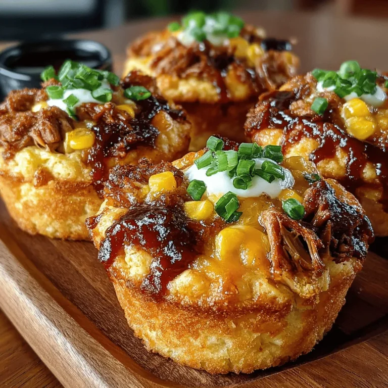 Imagine the perfect bite-sized treat that seamlessly blends the sweetness of corn muffins with the savory, smoky flavor of BBQ pulled chicken. The Mini BBQ Pulled Chicken Corn Muffins recipe offers just that, making it a delightful option for any occasion. Whether you’re hosting a gathering, looking for a unique snack, or simply want to impress your family with something special, these muffins are versatile enough to serve as appetizers, party treats, or even a cozy meal.