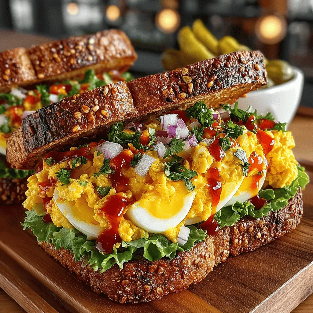 To create the perfect Spicy Chili Egg Salad, it’s essential to properly chop and fold in the vegetables. Start by finely dicing the red onion, celery, and bell pepper. The key is to ensure that these vegetables are small enough to blend seamlessly into the egg mixture, providing texture without overpowering the dish. The crunch from these veggies adds a refreshing contrast to the creamy egg salad while the red onion contributes a mild sweetness that balances the heat.