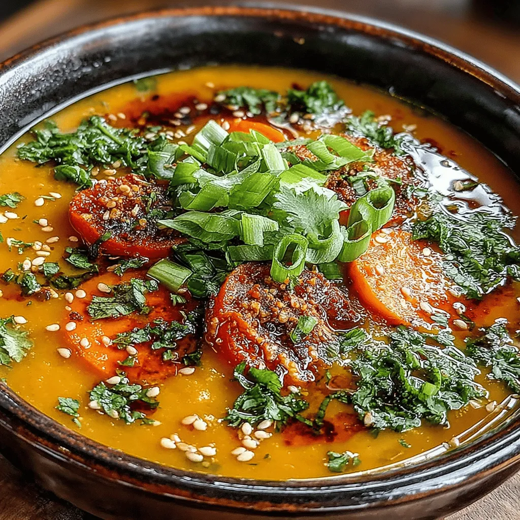 In the world of comfort food, few dishes can rival the warmth and richness of a well-made soup. Carrot Ginger Miso Bliss Soup is not just a meal; it’s an experience that nourishes the body and soul. This delightful blend of fresh carrots, zesty ginger, and savory miso creates a harmonious balance of flavors that is both satisfying and invigorating. Perfect for chilly evenings or as a nourishing lunch option, this recipe is easy to prepare and packed with health benefits.