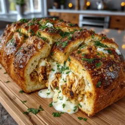 Spicy Green Chili Chicken Stuffed Bread Recipe