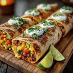 Spicy Hatch Chili Veggie Taco Wraps