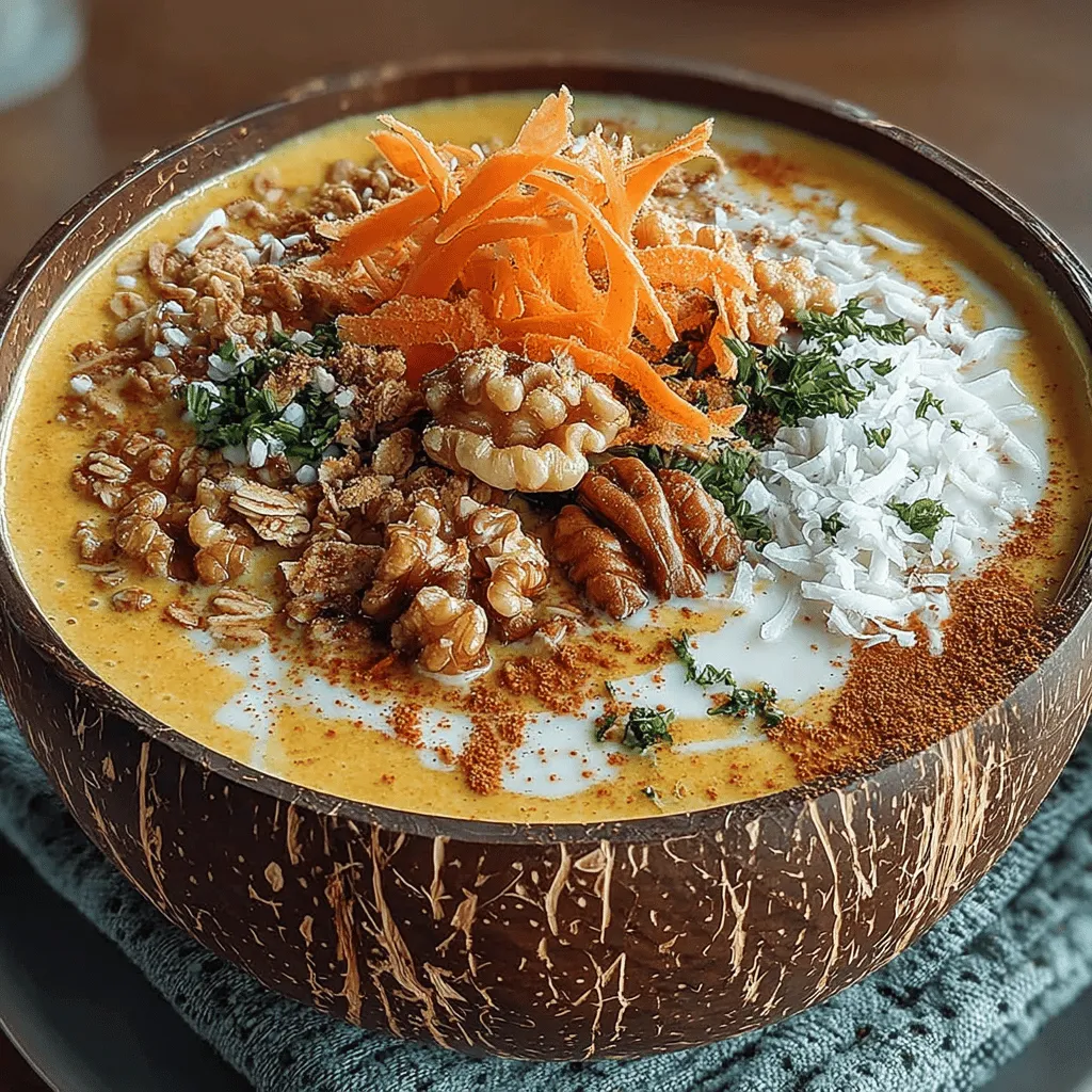 In recent years, smoothie bowls have surged in popularity as a nutritious and visually appealing breakfast or snack option. These vibrant bowls not only offer a delightful array of flavors and textures but also pack a nutritional punch, making them a favorite among health-conscious individuals. One standout in the world of smoothie bowls is the Carrot Cake Smoothie Bowl, a creative and wholesome take on the beloved classic dessert. This recipe marries the comforting flavors of carrot cake with the refreshing qualities of a smoothie, resulting in a dish that is as satisfying as it is nourishing.
