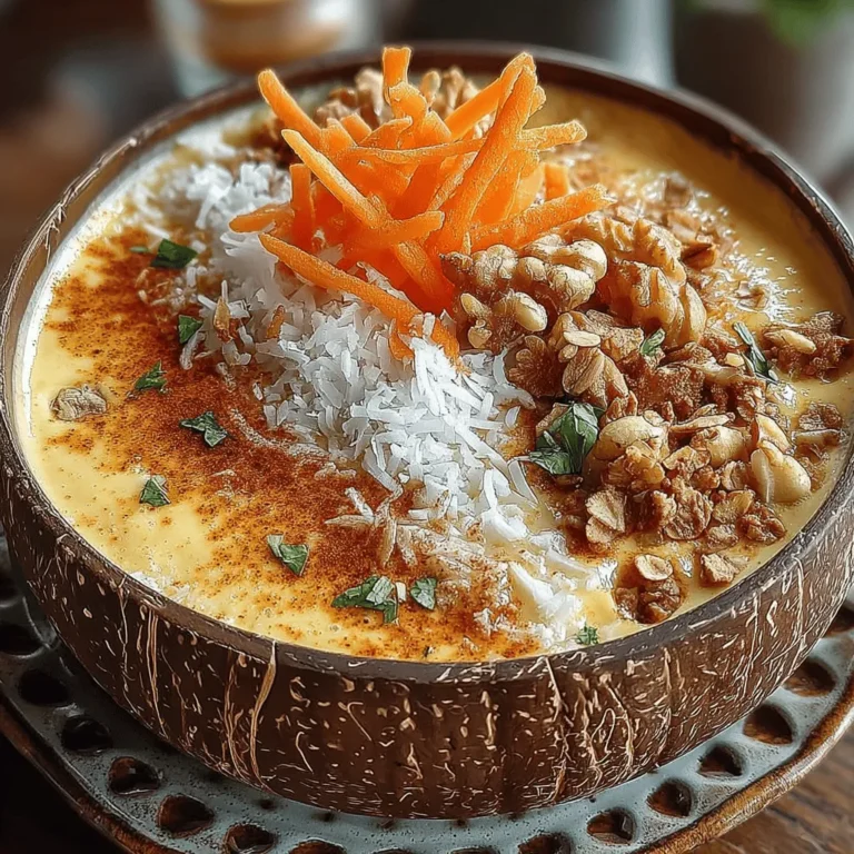 In recent years, smoothie bowls have surged in popularity as a nutritious and visually appealing breakfast or snack option. These vibrant bowls not only offer a delightful array of flavors and textures but also pack a nutritional punch, making them a favorite among health-conscious individuals. One standout in the world of smoothie bowls is the Carrot Cake Smoothie Bowl, a creative and wholesome take on the beloved classic dessert. This recipe marries the comforting flavors of carrot cake with the refreshing qualities of a smoothie, resulting in a dish that is as satisfying as it is nourishing.