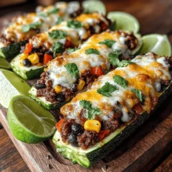 Zesty Mini Turkey Taco Stuffed Zucchini: A Flavorful and Healthy Delight