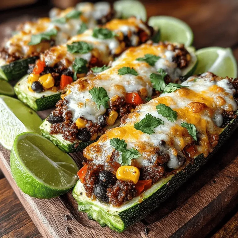 In today's culinary world, there is a growing trend towards creating healthier versions of beloved comfort foods. One delicious example is the Zesty Mini Turkey Taco Stuffed Zucchini. This innovative recipe presents a unique blend of flavors, combining the familiar taste of tacos with the health benefits of zucchini, making it a fantastic option for family dinners or meal prep.