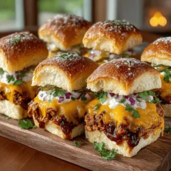 Mini BBQ Turkey Melt Sliders