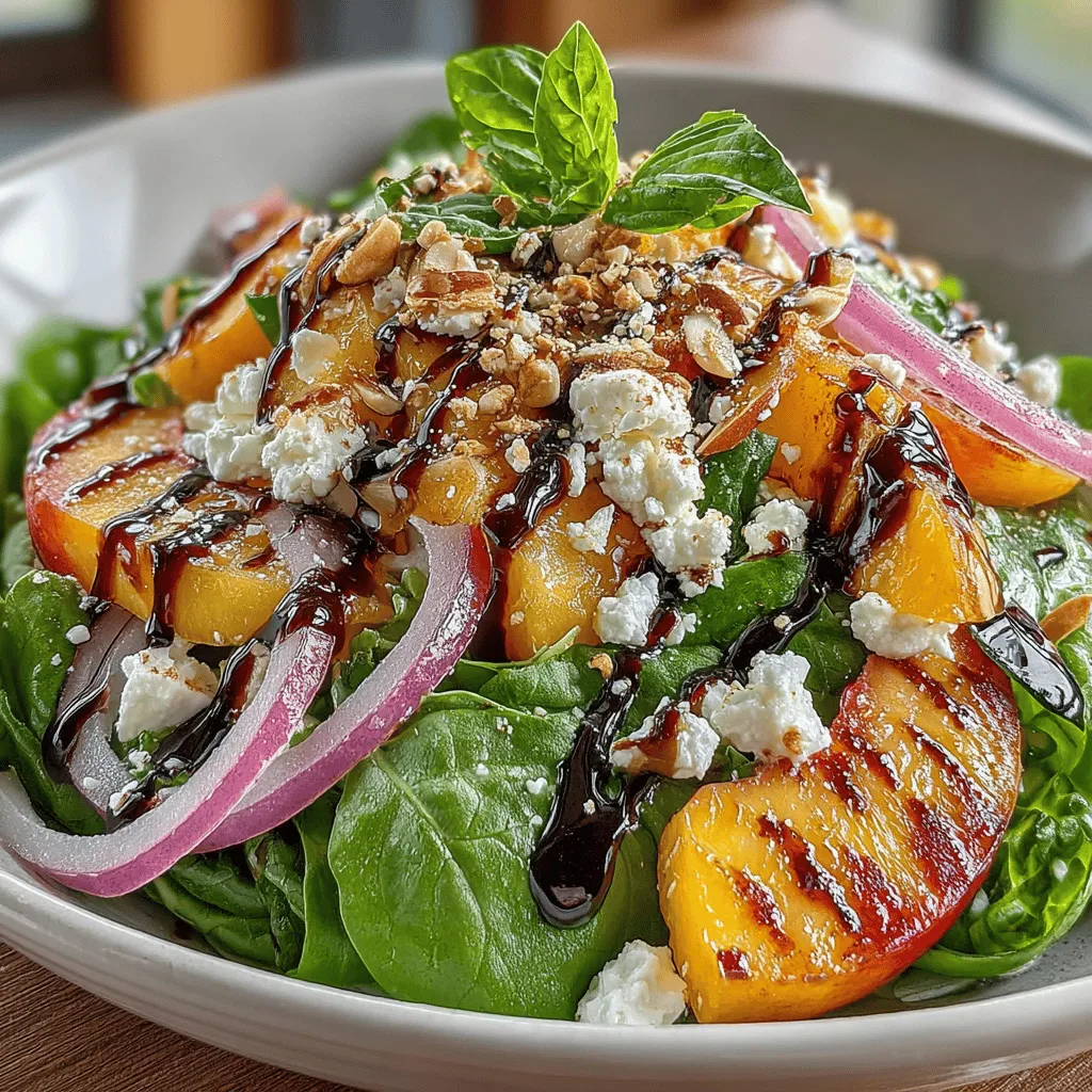 As the days grow warmer and summer beckons, there's nothing quite like a refreshing salad to brighten up your meals. The Refreshing Peach Spinach Salad with Almonds is a perfect example of culinary simplicity that celebrates the vibrant flavors of the season. This salad combines the crispness of fresh spinach with the sweet juiciness of ripe peaches, complemented by the satisfying crunch of almonds. It's not just a feast for the eyes but also a nutritious choice that can elevate any dining occasion, from relaxed family dinners to elegant gatherings.