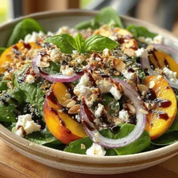 As the days grow warmer and summer beckons, there's nothing quite like a refreshing salad to brighten up your meals. The Refreshing Peach Spinach Salad with Almonds is a perfect example of culinary simplicity that celebrates the vibrant flavors of the season. This salad combines the crispness of fresh spinach with the sweet juiciness of ripe peaches, complemented by the satisfying crunch of almonds. It's not just a feast for the eyes but also a nutritious choice that can elevate any dining occasion, from relaxed family dinners to elegant gatherings.