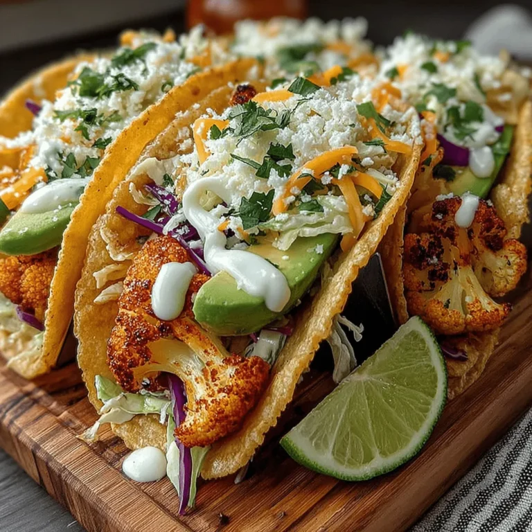 In recent years, plant-based meals have surged in popularity, driven by a growing awareness of health, sustainability, and culinary creativity. More people are turning to vegetarian and vegan options, not just for ethical reasons, but also to embrace a lifestyle that emphasizes whole foods and vibrant flavors. One dish that perfectly embodies this trend is Zesty Roasted Cauliflower Tacos with Lime Crema. These tacos are not only visually appealing but also offer a delightful explosion of taste that satisfies both the palate and the conscience.