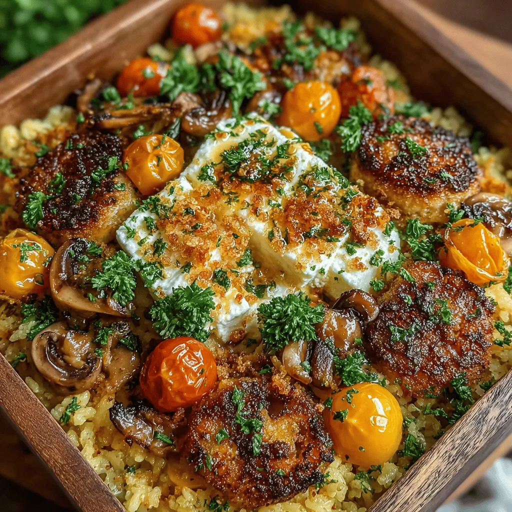 Baked Feta Mushroom Rice is a culinary masterpiece that marries the creamy richness of feta cheese with the earthy flavors of mushrooms, all nestled in tender, perfectly cooked rice. This dish has gained popularity for its simplicity and its ability to deliver comfort and satisfaction in every bite. Ideal for both casual weeknight dinners and special gatherings, it captures the essence of home-cooked goodness while being impressively easy to prepare.