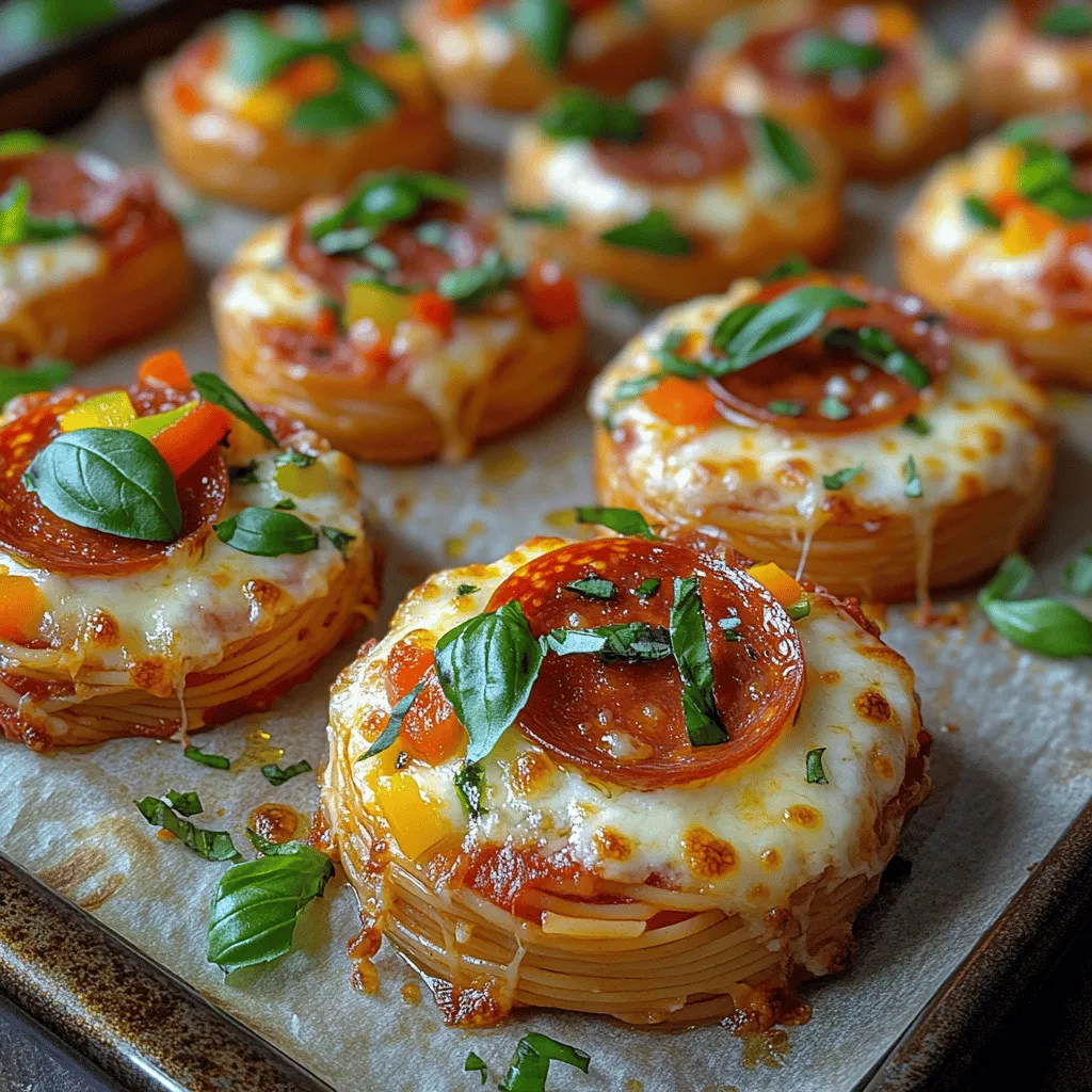 In the world of creative cooking, few recipes can match the delightful combination of flavors and textures found in Mini Spaghetti Pizza Discs. This innovative dish takes the comfort of classic pizza and merges it with the playful nature of spaghetti, making it a perfect choice for parties, family gatherings, or simply a fun weeknight meal. Imagine a crunchy, golden exterior that gives way to a savory filling of spaghetti, cheese, and your favorite pizza toppings. These bite-sized treats are not just delicious; they also offer an inventive way to use up leftover spaghetti, turning a simple carbohydrate into a culinary masterpiece that will impress both kids and adults alike.
