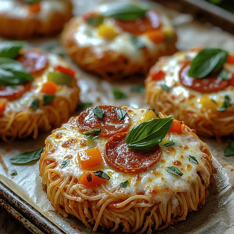 In the world of creative cooking, few recipes can match the delightful combination of flavors and textures found in Mini Spaghetti Pizza Discs. This innovative dish takes the comfort of classic pizza and merges it with the playful nature of spaghetti, making it a perfect choice for parties, family gatherings, or simply a fun weeknight meal. Imagine a crunchy, golden exterior that gives way to a savory filling of spaghetti, cheese, and your favorite pizza toppings. These bite-sized treats are not just delicious; they also offer an inventive way to use up leftover spaghetti, turning a simple carbohydrate into a culinary masterpiece that will impress both kids and adults alike.