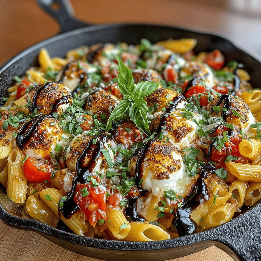 In the world of quick and delicious meals, the Caprese Bliss Pasta Skillet stands out as a vibrant and flavorful dish that brings the classic Caprese salad to a whole new level. This one-pan recipe seamlessly combines the heartiness of penne pasta with the freshness of tomatoes, mozzarella, and basil, creating an easy yet impressive meal perfect for busy weeknights or special occasions. With just a handful of ingredients and minimal prep time, this dish is not only simple to prepare but also packed with flavor that will tantalize your taste buds. Let’s dive into the details of preparing this culinary delight.