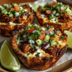 The star of the Mini Chicken Tikka Naan Cups is the tender, shredded chicken, which can be easily sourced or prepared at home. For convenience, many home cooks opt for rotisserie chicken, which not only saves time but also provides a rich flavor thanks to its herbs and spices. If you prefer a homemade approach, poaching or grilling chicken breast seasoned with basic spices can yield equally delicious results. The key is ensuring the chicken is cooked through, shredded into bite-sized pieces, and allowed to soak up the marinade, which enhances its flavor and tenderness.