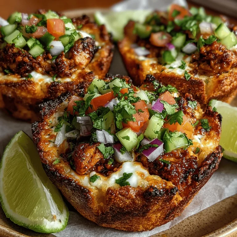 The star of the Mini Chicken Tikka Naan Cups is the tender, shredded chicken, which can be easily sourced or prepared at home. For convenience, many home cooks opt for rotisserie chicken, which not only saves time but also provides a rich flavor thanks to its herbs and spices. If you prefer a homemade approach, poaching or grilling chicken breast seasoned with basic spices can yield equally delicious results. The key is ensuring the chicken is cooked through, shredded into bite-sized pieces, and allowed to soak up the marinade, which enhances its flavor and tenderness.