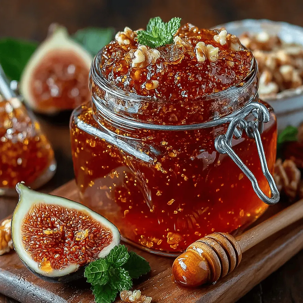 <strong>Introduction</strong>” /></p>
</p>
<p>Creating your own homemade fig jam is a delightful endeavor that not only fills your kitchen with a sweet aroma but also allows you to savor the unique flavors of fresh figs. This crunchy and sweet crispy fig jam recipe is a perfect balance of sweetness, nuttiness, and a hint of tartness, making it a versatile addition to your pantry. In this section, we will guide you through the cooking process, provide essential tips for perfecting your jam, explore serving suggestions, and wrap up with a summary of the joys of making fig jam.</p>
</p>
<h2>Cooking Process: Combining Ingredients and Achieving the Right Consistency</h2>
</p>
<p>To create the perfect fig jam, combining your ingredients in the right manner is essential. After measuring out your figs, sugar, lemon juice, and any additional flavorings such as cinnamon or vanilla, it’s time to bring them together in a large, heavy-bottomed pot.</p>
</p>
<h3>Steps for Combining Ingredients</h3>
</p>
<p>1. <strong>Prepare the Figs</strong>: Begin by washing the figs thoroughly. Remove the stems and cut them into quarters or smaller pieces, depending on your texture preference. If you’re using dried figs, soak them in warm water for about 30 minutes to soften.</p>
</p>
<p>2. <strong>Mixing the Ingredients</strong>: In your pot, combine the chopped figs with the sugar and lemon juice. Stir the mixture well to ensure that the sugar begins to dissolve and coat the figs evenly. Let this mixture sit for about 30 minutes. This resting period allows the figs to release their natural juices, which will help in creating a syrupy base.</p>
</p>
<p>3. <strong>Create a Syrupy Base</strong>: After letting the mixture rest, place the pot over medium heat. Stir gently to help dissolve the sugar completely. As the heat increases, the sugar will begin to form a syrupy consistency as it mixes with the fig juices.</p>
</p>
<h3>Cooking Techniques for Perfect Jam</h3>
</p>
<p>Understanding the stages of cooking your jam is vital to ensuring that it reaches the perfect consistency and flavor.</p>
</p>
<h4>Dissolving Sugar and Creating a Syrupy Base</h4>
</p>
<p>Once you start heating the fig and sugar mixture, you’ll notice the sugar dissolving and the figs breaking down. Make sure to stir frequently, preventing the mixture from sticking to the bottom of the pot. This will help you avoid burning, which can impart a bitter taste to your jam.</p>
</p>
<h4>Simmering to Achieve Optimal Texture and Flavor</h4>
</p>
<p>After the sugar has dissolved and the mixture begins to bubble, reduce the heat slightly to maintain a gentle simmer. This step is crucial as it allows the jam to cook evenly. Continue to stir regularly and monitor the jam closely. As it cooks, you’ll see the mixture thicken. This process can take anywhere from 30 minutes to an hour, depending on the quantity of figs and your desired consistency.</p>
</p>
<h4>Incorporating Nuts at the Right Moment for Added Crunch</h4>
</p>
<p>If you’re adding nuts for a crunchy texture, such as walnuts or pecans, wait until the jam is nearly finished cooking. Stir them in during the last 10 minutes of cooking. This timing ensures that the nuts retain their crunch and do not become overly soft during the cooking process.</p>
</p>
<h3>Testing for Doneness and Consistency</h3>
</p>
<p>To determine if your jam is done, perform the plate test. Take a small spoonful of the jam and place it on a cold plate. Let it cool for a few seconds, then run your finger through the jam. If it holds its shape and does not immediately flow back together, it’s ready to be removed from the heat.</p>
</p>
<h2>Cooling and Storing Your Fig Jam</h2>
</p>
<p>Once your crispy fig jam has reached the desired consistency, proper cooling and storage are essential for maintaining its freshness and flavor.</p>
</p>
<h3>Importance of Cooling the Jam Properly Before Storage</h3>
</p>
<p>After cooking, allow the jam to cool in the pot for about 10-15 minutes. This pause helps to prevent the jam from being too hot when transferring it to jars, which can cause breakage. Stir gently to release any trapped air bubbles while it cools.</p>
</p>
<h3>Best Practices for Sterilizing Jars to Ensure Longevity</h3>
</p>
<p>Sterilizing your jars is crucial for long-lasting preservation. To do this, wash your jars and lids in hot soapy water and rinse thoroughly. Next, place them in a preheated oven (about 250°F or 120°C) for 10-15 minutes, or boil them in water for 10 minutes. This sterilization process eliminates any bacteria that could spoil your jam.</p>
</p>
<h3>Ideal Storage Conditions and Duration for Fig Jam</h3>
</p>
<p>Once your jars are sterilized and the jam has cooled to room temperature, carefully ladle the jam into the jars, leaving about a quarter-inch headspace at the top. Seal the jars tightly with the lids. Store your fig jam in a cool, dark place, such as a pantry or cupboard. Under proper conditions, your fig jam can last for up to a year. Once opened, refrigerate the jam and consume within one month.</p>
</p>
<h2>Serving Suggestions</h2>
</p>
<p>Crispy fig jam is a versatile condiment that can elevate a variety of dishes. Here are some creative ideas for enjoying your homemade jam:</p>
</p>
<h3>Spread on Toast or Bagels</h3>
</p>
<p>One of the simplest yet most delightful ways to enjoy fig jam is by spreading it on toasted bread or bagels. The sweetness of the jam pairs wonderfully with creamy butter or cream cheese, creating a delicious breakfast or snack.</p>
</p>
<h3>Pairing with Cheeses: Recommended Cheese Varieties</h3>
</p>
<p>Fig jam also makes an excellent accompaniment to cheese. Try pairing it with creamy cheeses like brie or goat cheese, or even sharp cheeses like aged cheddar or blue cheese. The sweet and savory combination creates a delightful contrast that enhances both the cheese and the jam.</p>
</p>
<h3>Incorporating into Pastries, Desserts, or Savory Dishes</h3>
</p>
<p>Think beyond toast! Use your fig jam as a filling in pastries, such as tarts or hand pies. It can also be swirled into yogurt or oatmeal for added flavor. For savory dishes, consider adding a spoonful to your marinades or glazes for meats, particularly pork or chicken, to add a sweet touch.</p>
</p>
<h3>Suggesting Uses for Gifting or Entertaining</h3>
</p>
<p>Homemade fig jam makes a thoughtful gift for friends and family. Package it in decorative jars, label them, and pair with a cheese board or a selection of crackers. It’s also a fantastic addition to a charcuterie board, offering a sweet contrast to cured meats and cheeses, perfect for entertaining guests.</p>
</p>
<h2>Conclusion</h2>
</p>
<p>Making your own crunchy and sweet crispy fig jam is not just a cooking project; it’s an experience that brings joy and satisfaction. The unique blend of flavors and textures makes this jam a standout addition to your kitchen. Whether enjoyed on a slice of toast, paired with cheese, or incorporated into various dishes, the possibilities are endless. We encourage you to try this recipe and make it your own by experimenting with different nuts or spices. Embrace the joy of preserving and savoring this delightful fig jam, and share your creations with friends and family. Enjoy the sweetness of homemade fig jam that captures the essence of fresh figs in every bite.</p>
</div>