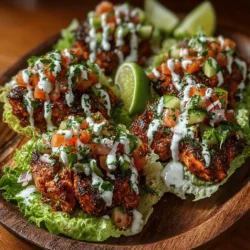 Mini Chicken Tikka Lettuce Cups are a delightful fusion of flavors and textures, making them an ideal option for a healthy meal or an impressive appetizer. This dish takes inspiration from the traditional Indian chicken tikka, known for its rich spices and robust flavor, and presents it in a light and refreshing format wrapped in crisp lettuce leaves. Perfect for any occasion, these lettuce cups are not only visually appealing but also low in carbohydrates, making them a favored choice for those seeking a nutritious yet satisfying meal.