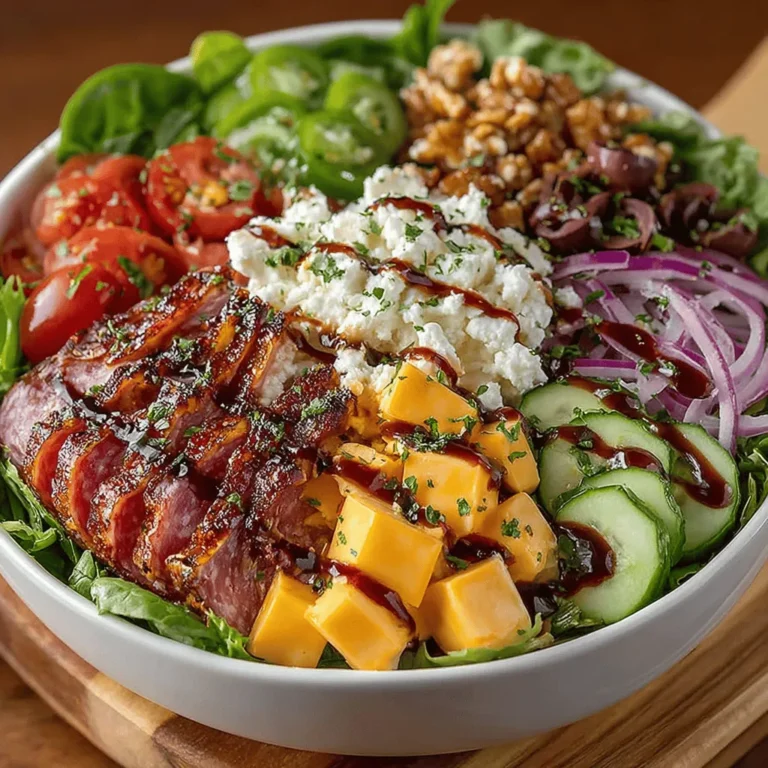 To create a visually stunning charcuterie salad bowl, the arrangement of proteins like salami and turkey breast is crucial. Start by selecting a variety of salami types, as different textures and colors will bring depth to your salad. When layering, consider the following techniques:
