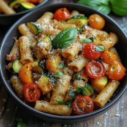 Garlic Roasted Veggie Pasta Bowls