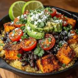 Sweet & Savory Roasted Sweet Potato Black Bean Bowls